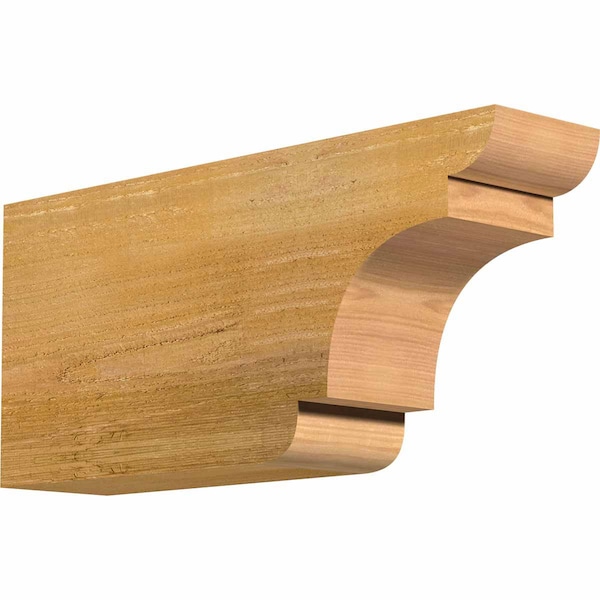 Ekena Millwork New Brighton Rough Sawn Rafter Tail, Western Red Cedar, 4"W x 8"H x 18"L RFT04X08X18NEB00RWR - main